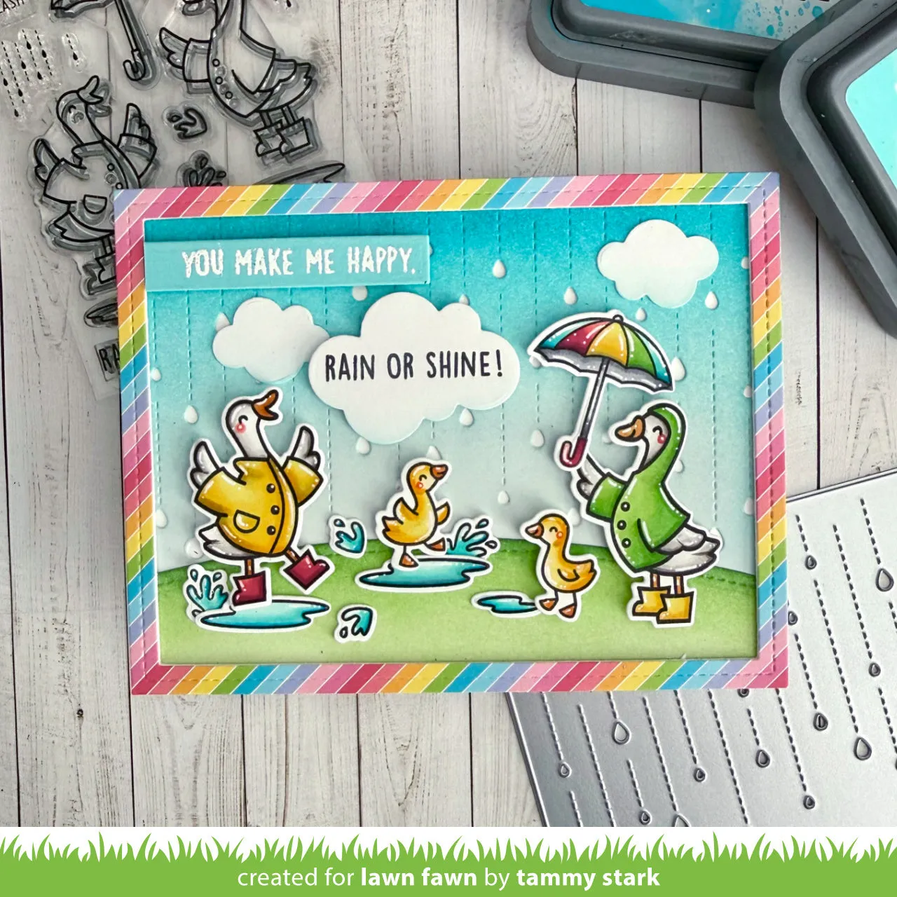 Lawn Fawn Rainy Day Backdrop Stanzschablone Landscape
