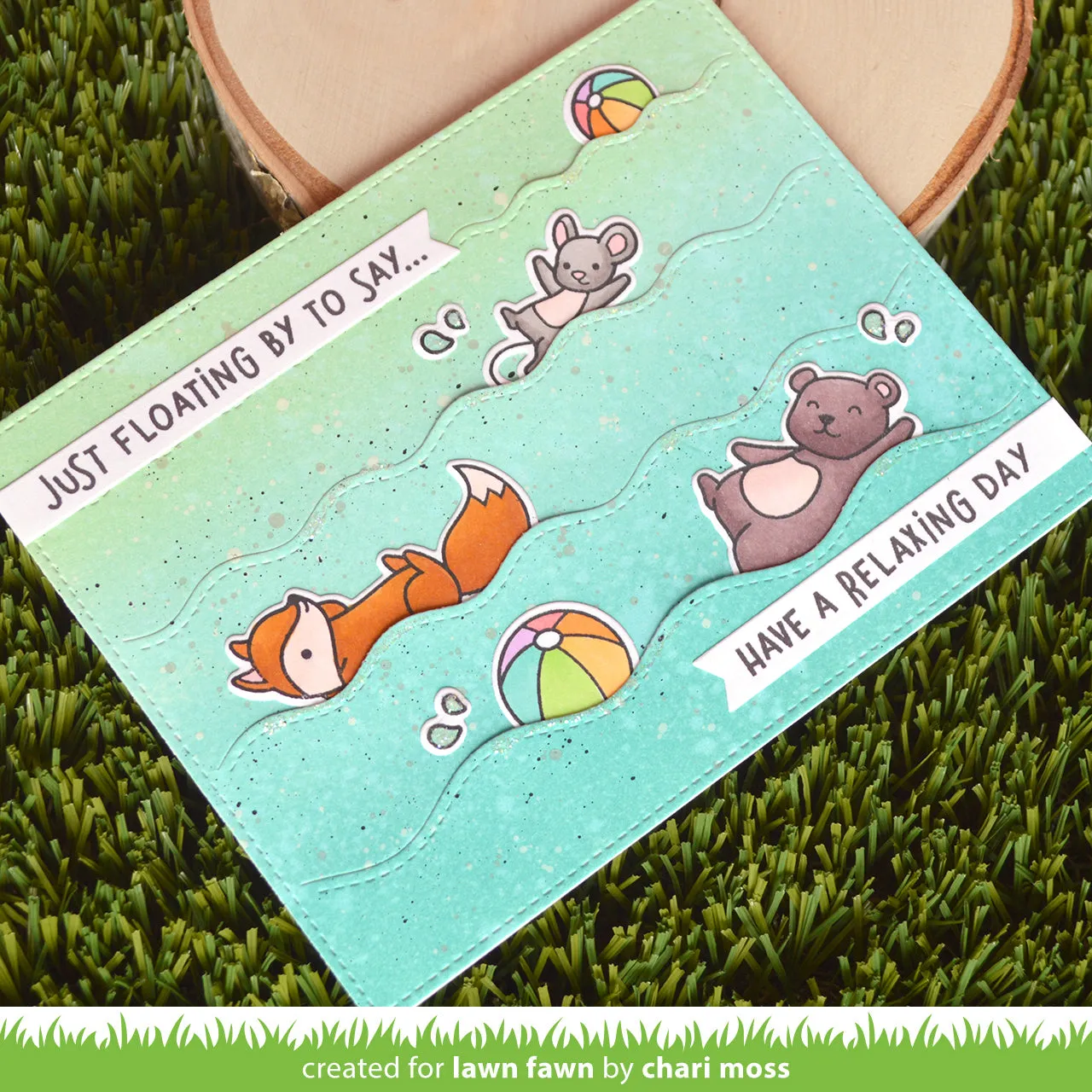 Lawn Fawn Stitched Wavy Backdrop Landscape Stanze Wellen