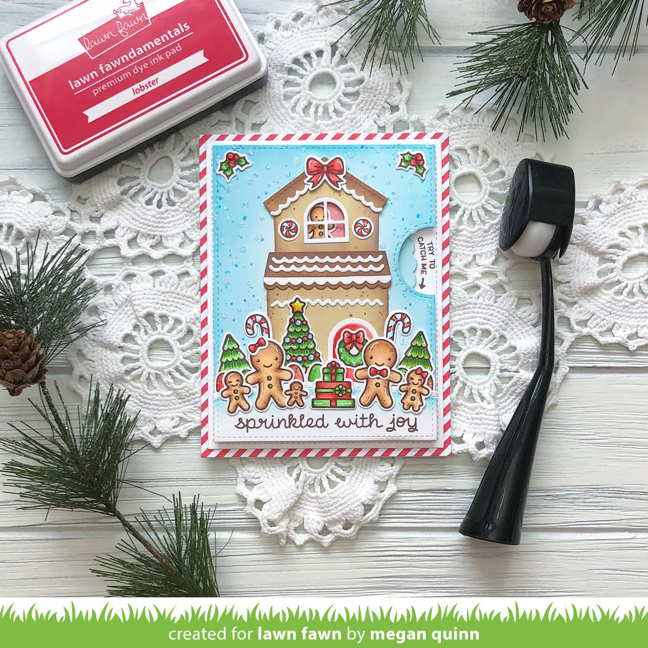 Lawn Fawn Build-a-House Gingerbread Stanzen