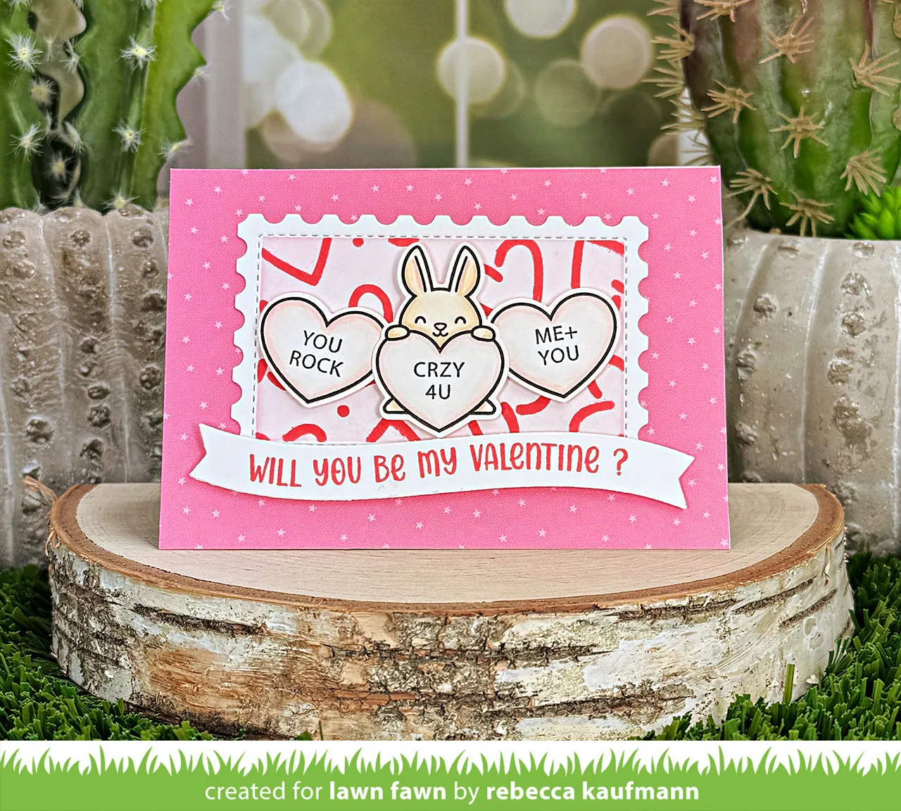 Lawn Fawn Outline Hearts Schablone 15x15cm Liebe