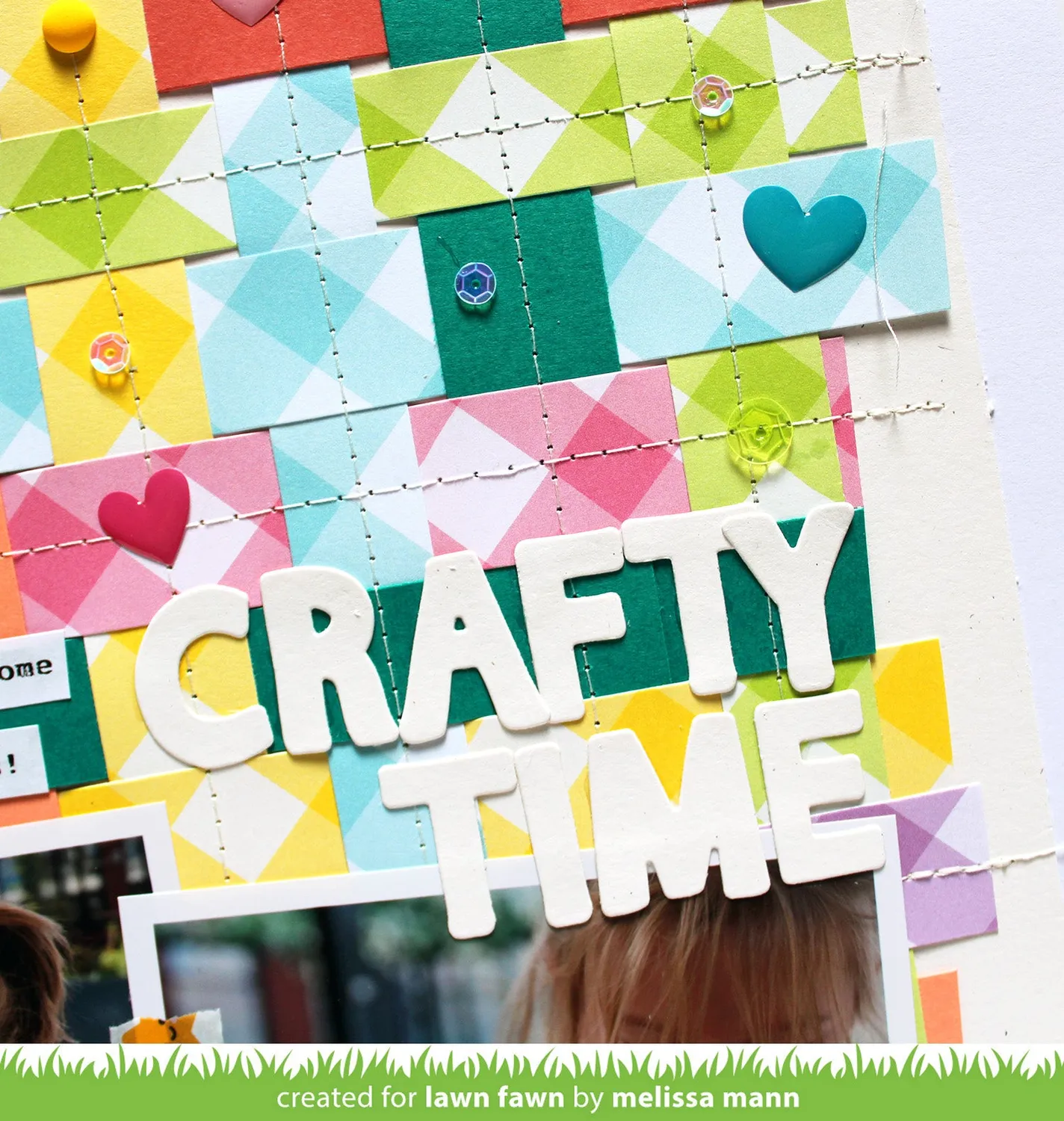 Lawn Fawn Giddy Gingham Papier 30x30cm 12 Blatt