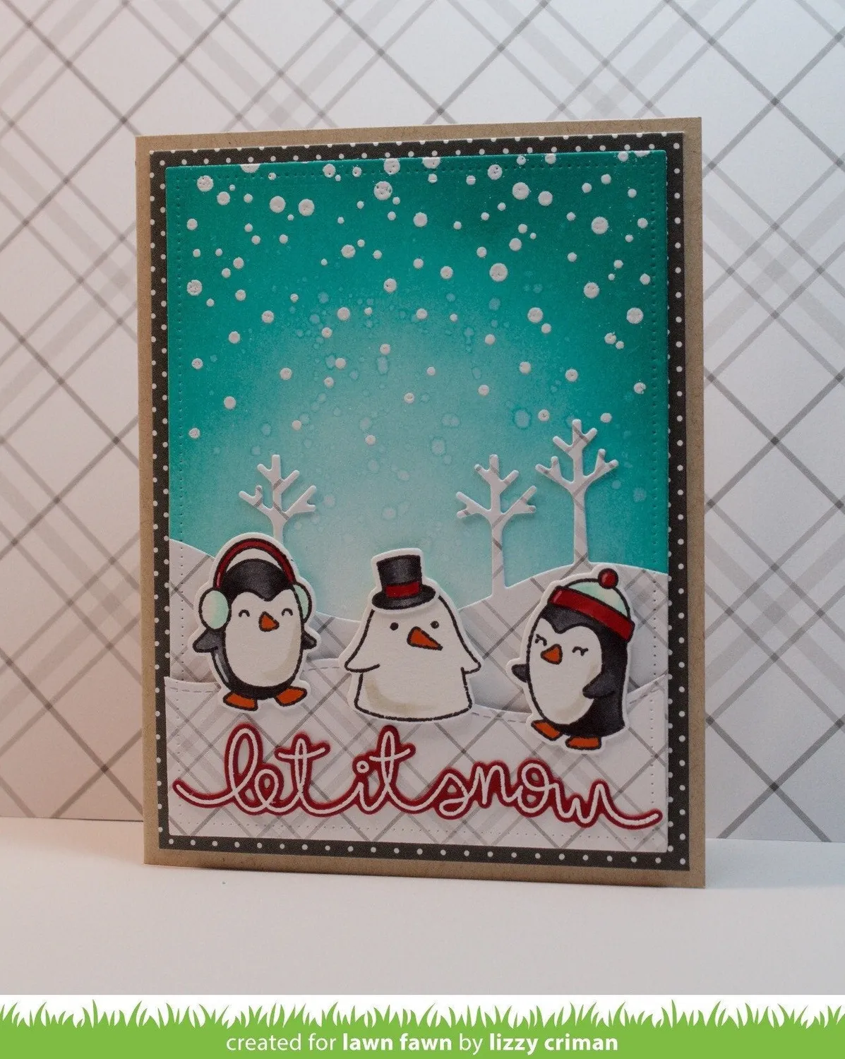 Lawn Fawn Snow Cool LF1226 Stempelset Pinguine Winter