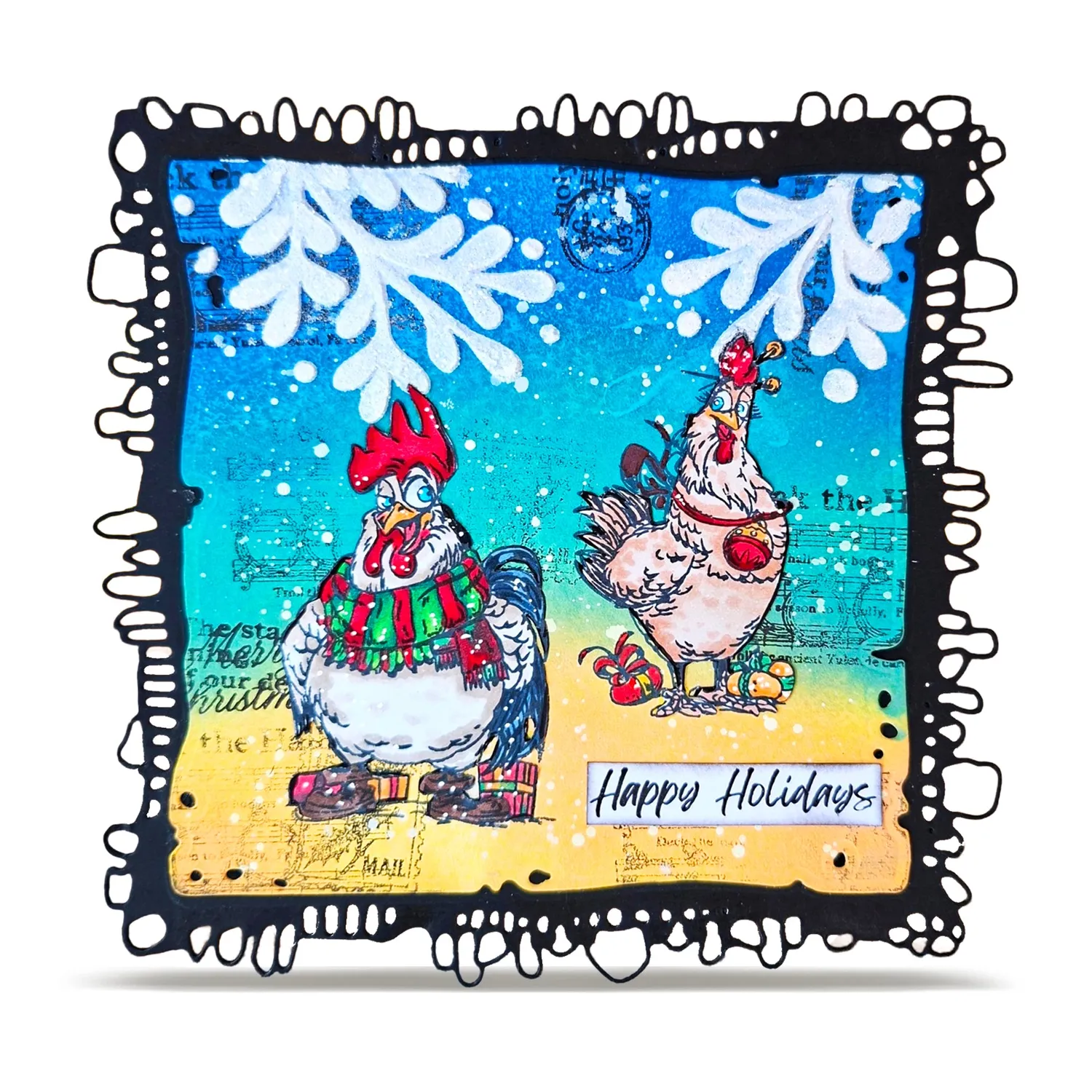 AALL and Create TP-1494 Chickmas Chaos Clear Stamps A6 Huhn-Motiv