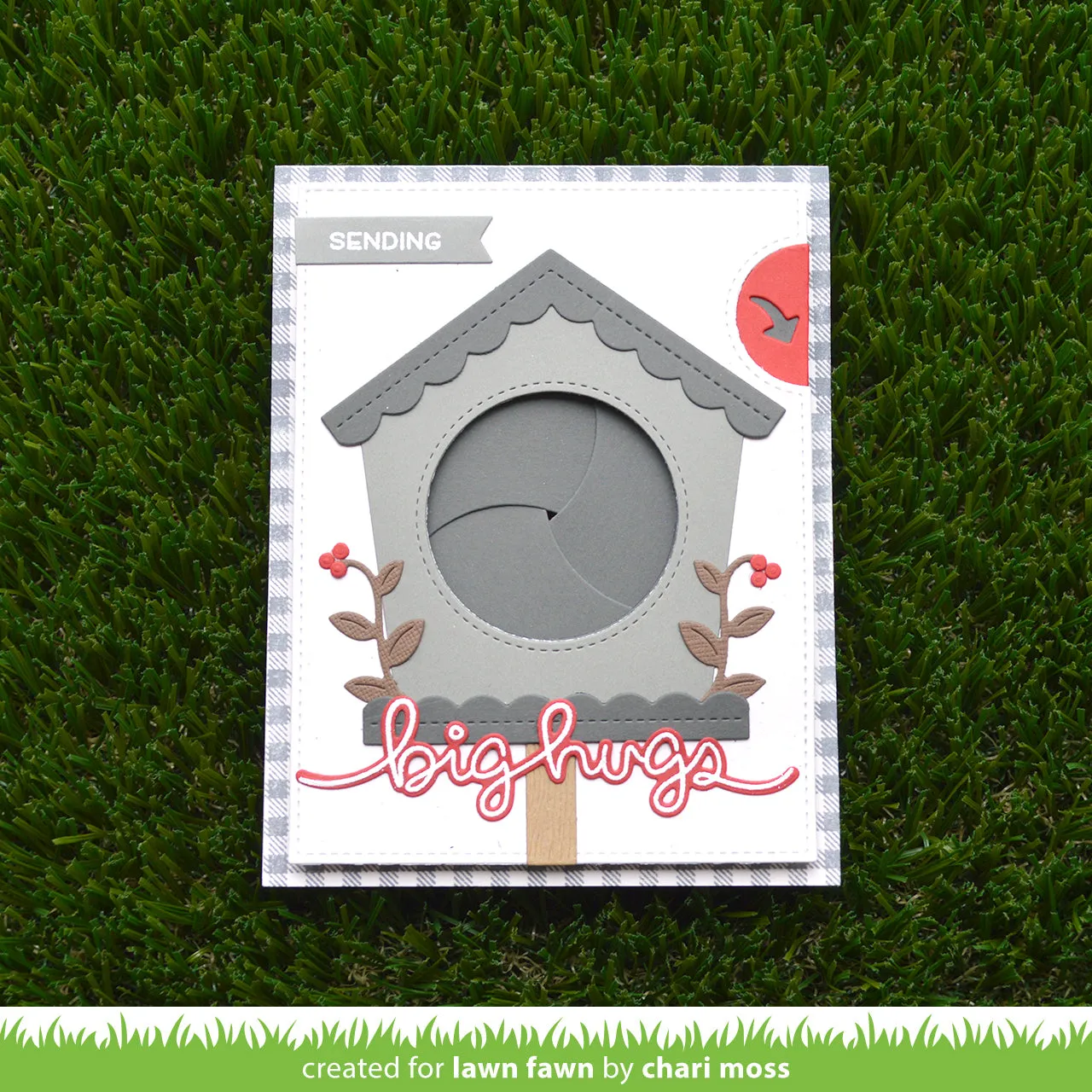Lawn Fawn Magic Iris Birdhouse Add-On Stanzschablonen Vogelhaus