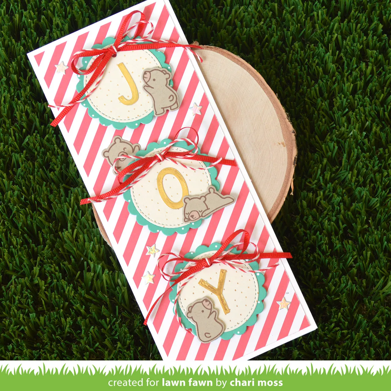 Lawn Fawn Scalloped Circle Gift Tag Stanze 3 Anhänger
