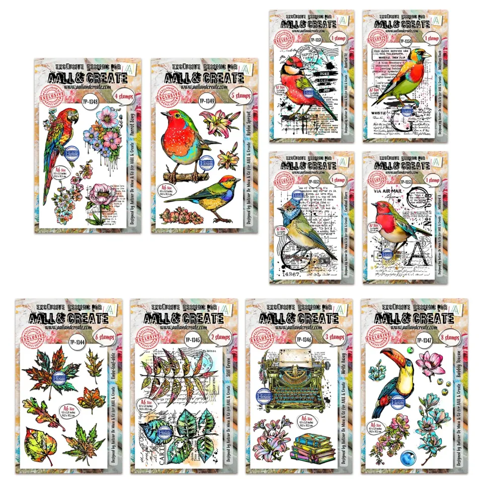 AALL and Create Autour de Mwa Hearted Nature Stempelset 10-teilig Vögel