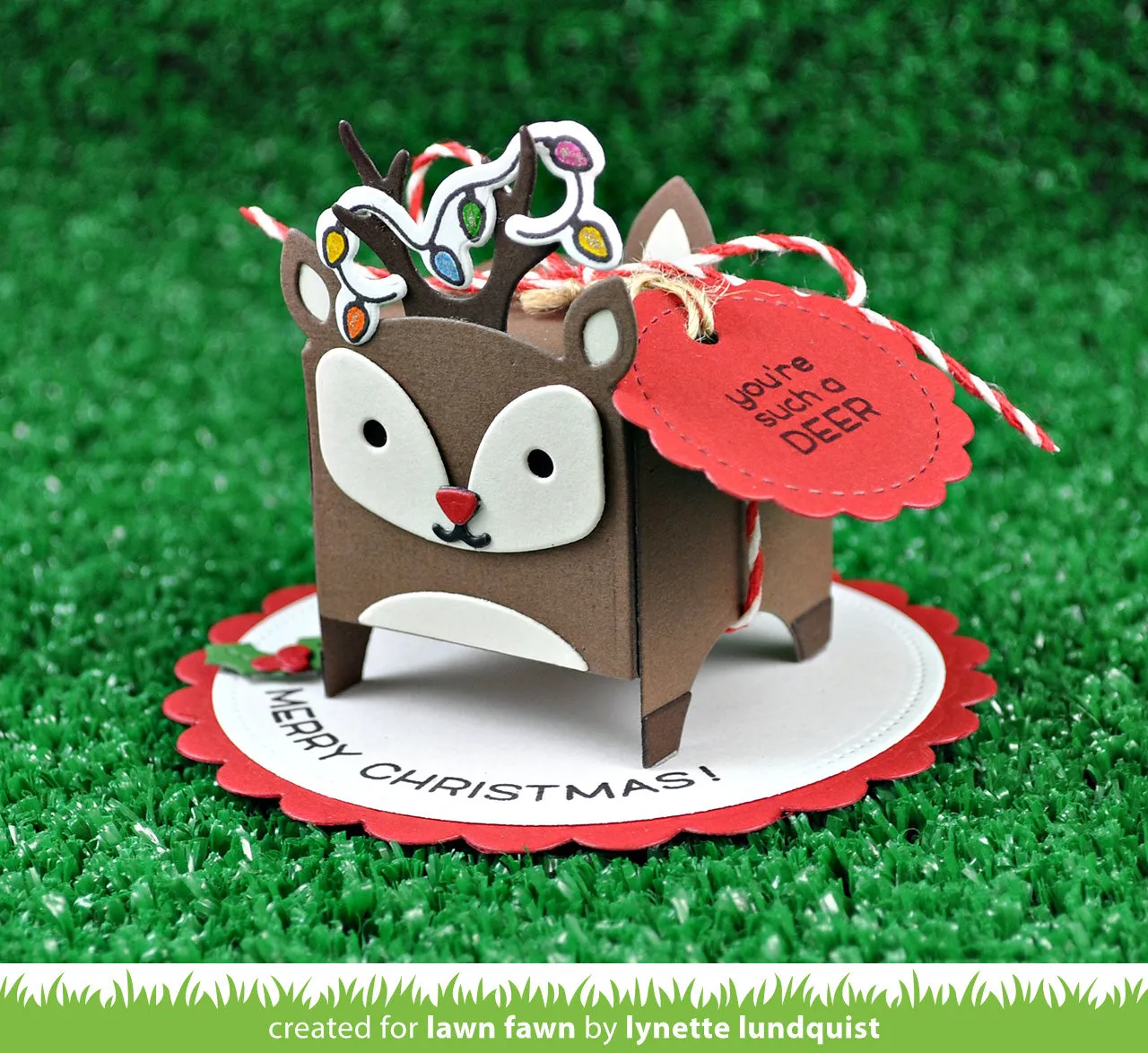 Lawn Fawn Tiny Gift Box Deer Add-On Stanzschablone Reh