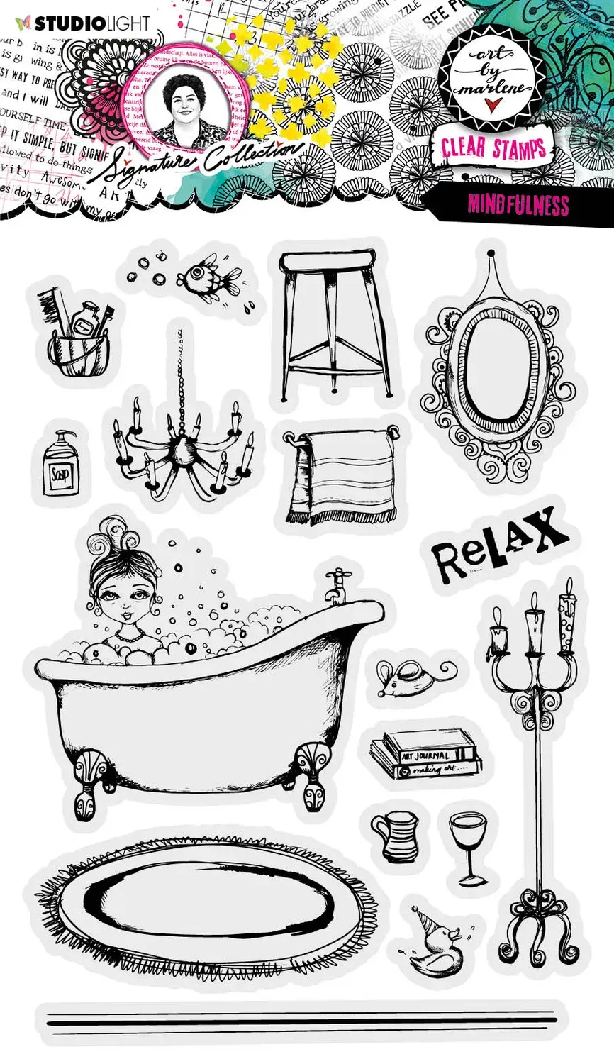Art by Marlene Signature Mindfulness Stempel 265x153mm
