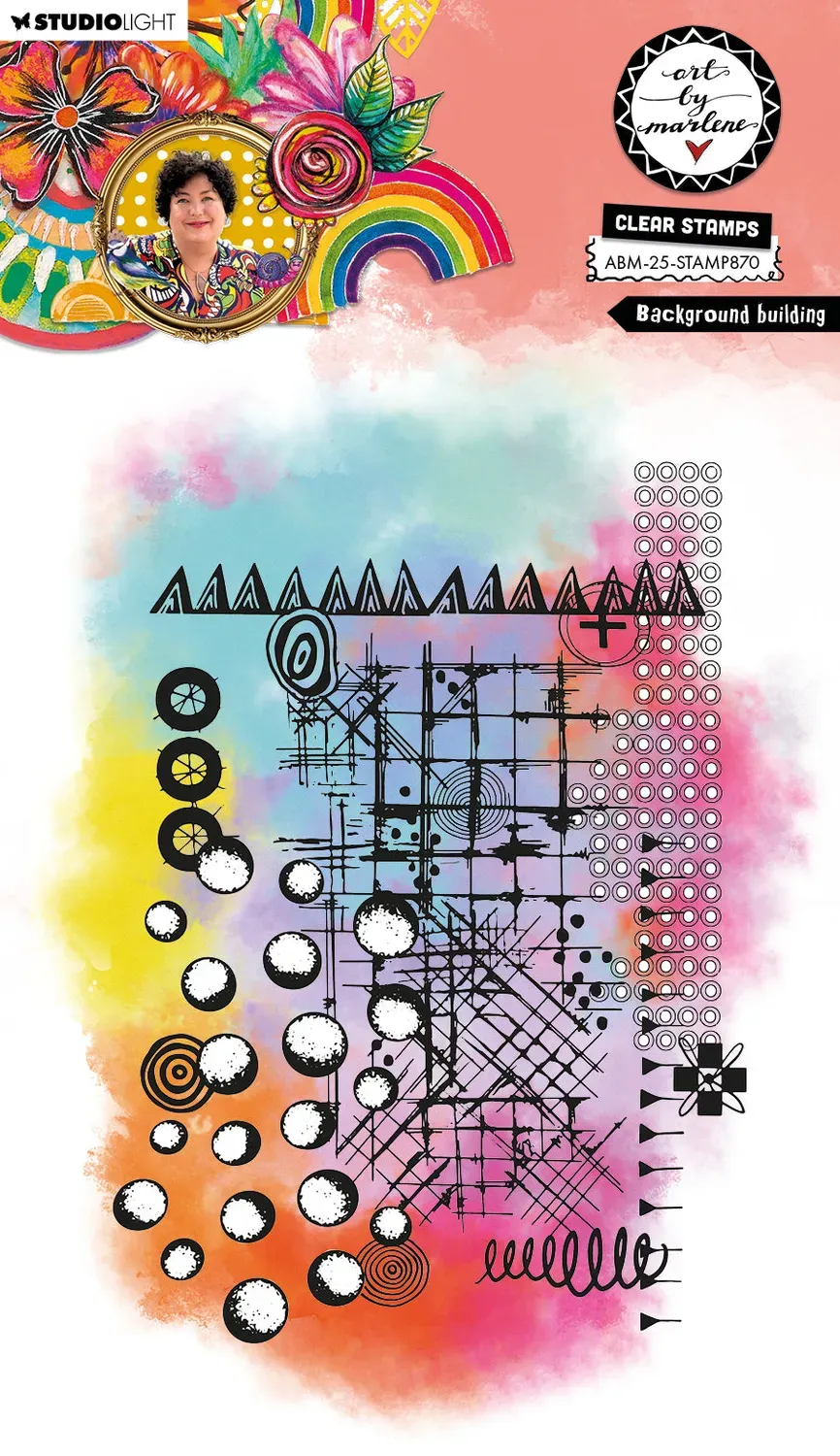 Art by Marlene 2025 Background Builder Clear Stamp A5