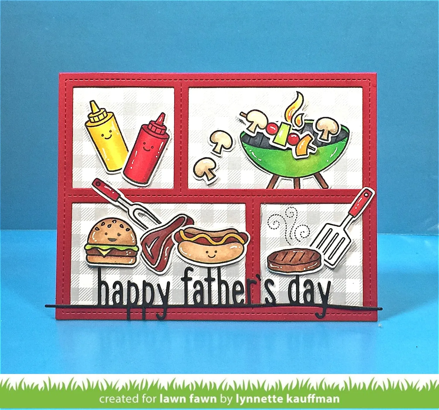 Lawn Fawn Father's Day Line Border LF1708 Stanzschablone