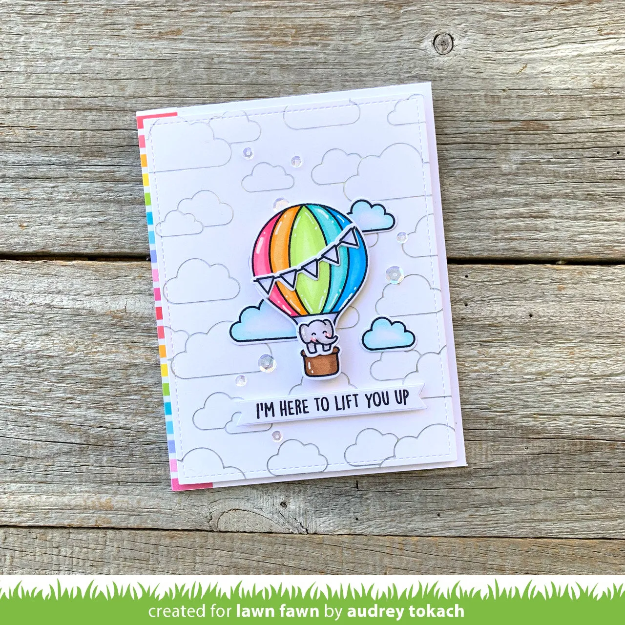 Lawn Fawn Vertical Rainbow Stripes Washi Tape 15mm