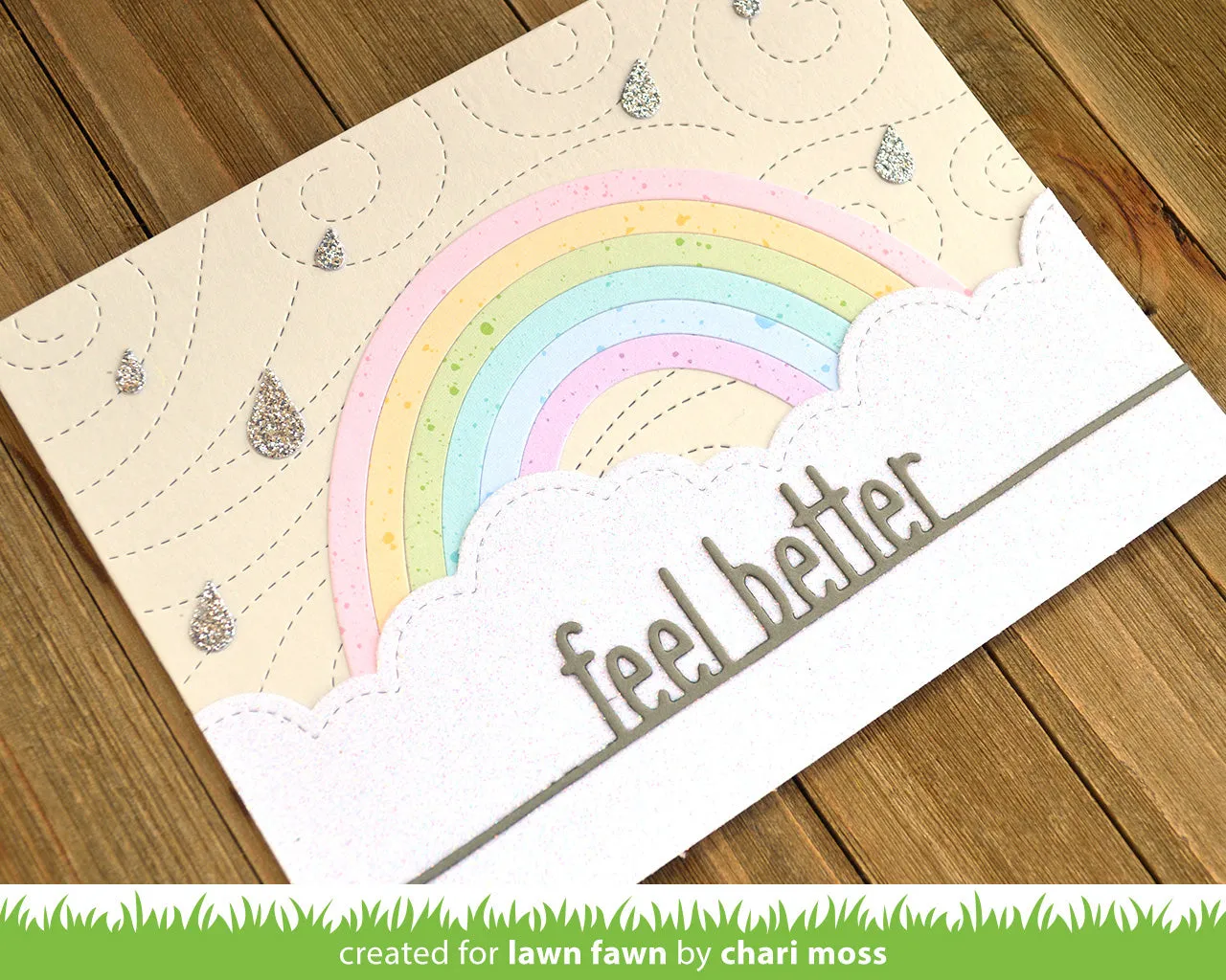Lawn Fawn Feel Better Line Border Lawn Cuts Stanze