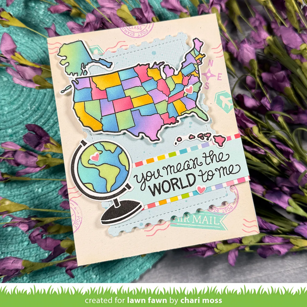 Lawn Fawn Wish You Were Here Too Stempel Mini