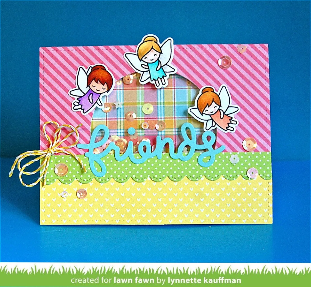 Lawn Fawn Scripty Friends Lawn Cuts Stanzschablonen Schriftzug