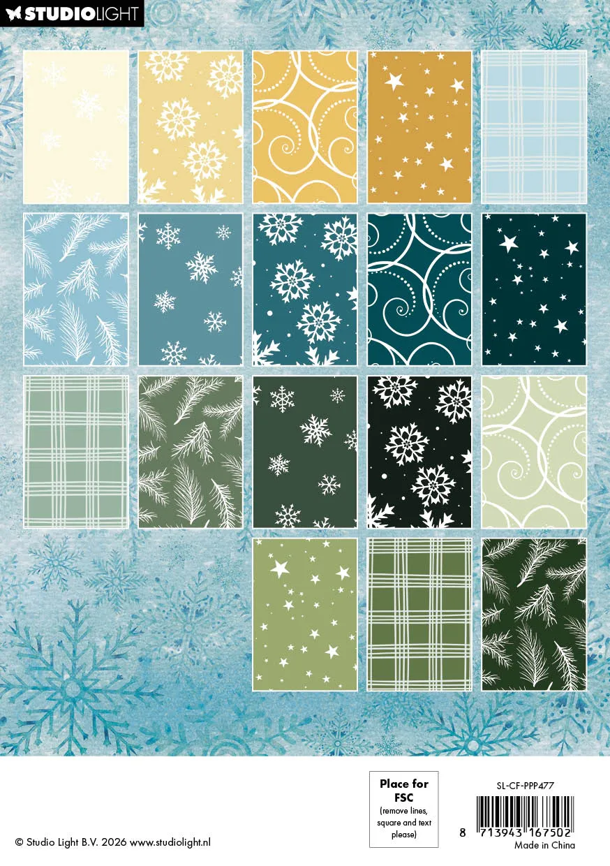 StudioLight Christmas Forest Pattern Paper Pad 36 Blatt Muster