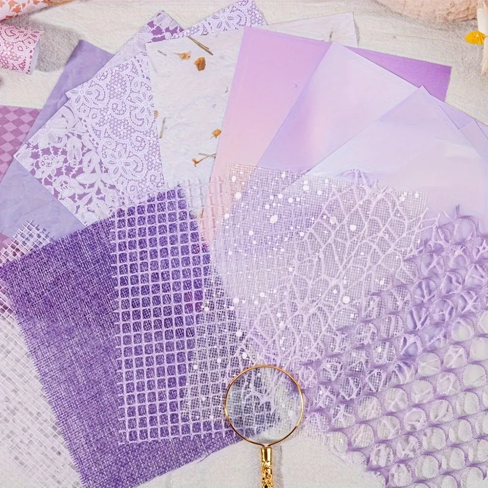 Ieebee Textured Aesthetic Scrapbookpapier 15-teilig