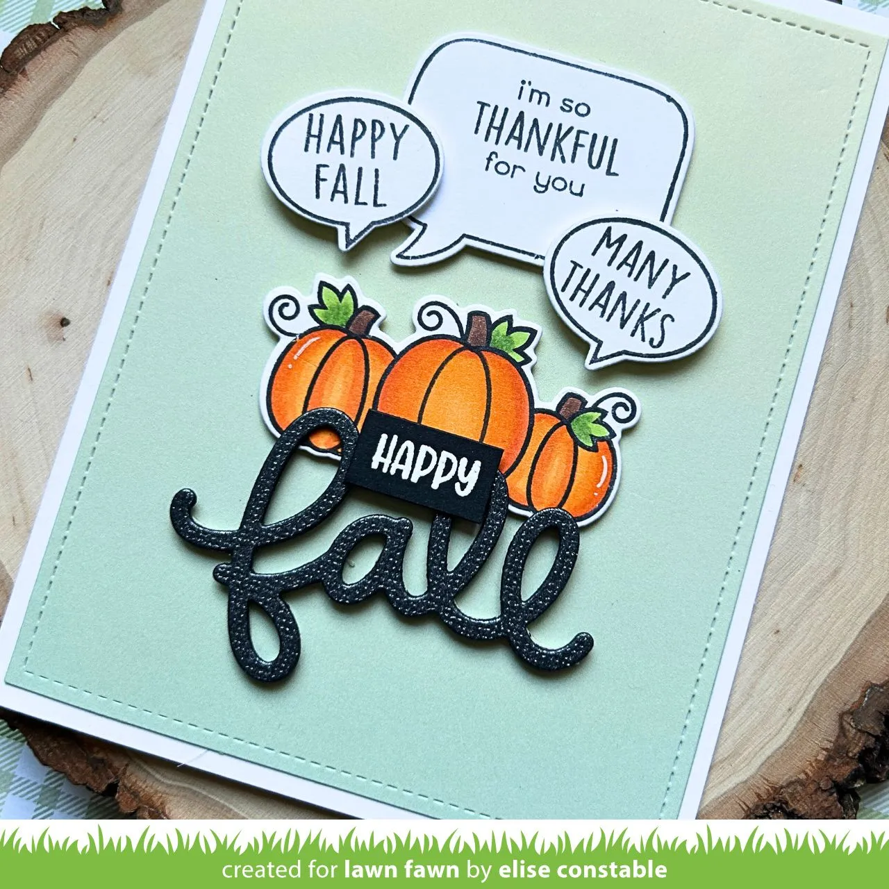 Lawn Fawn Tiny Tag Sayings Fall Clear Stamps LF3862