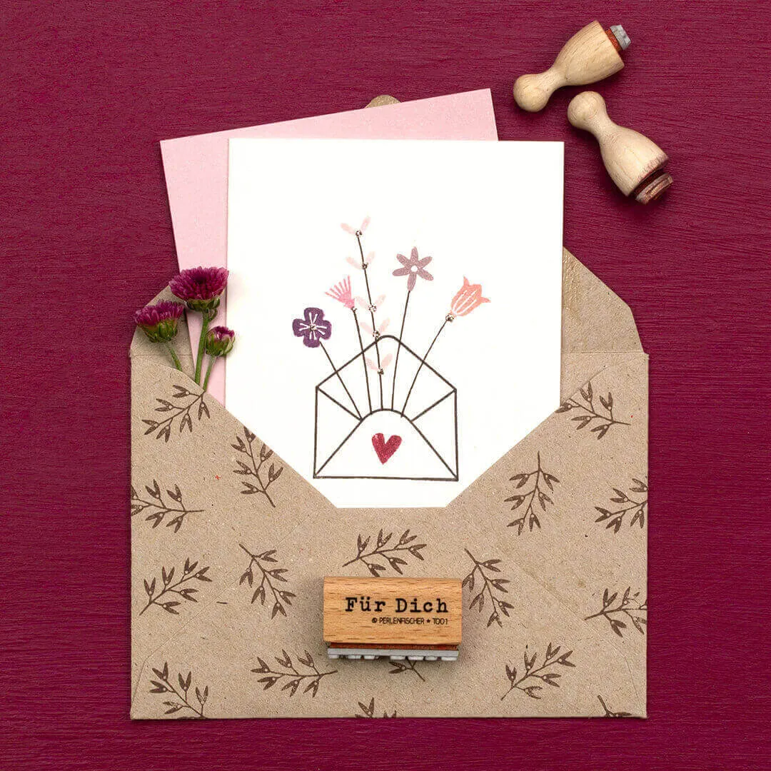 Perlenfischer Spring Branch Stempel 20 x 12 mm Buche