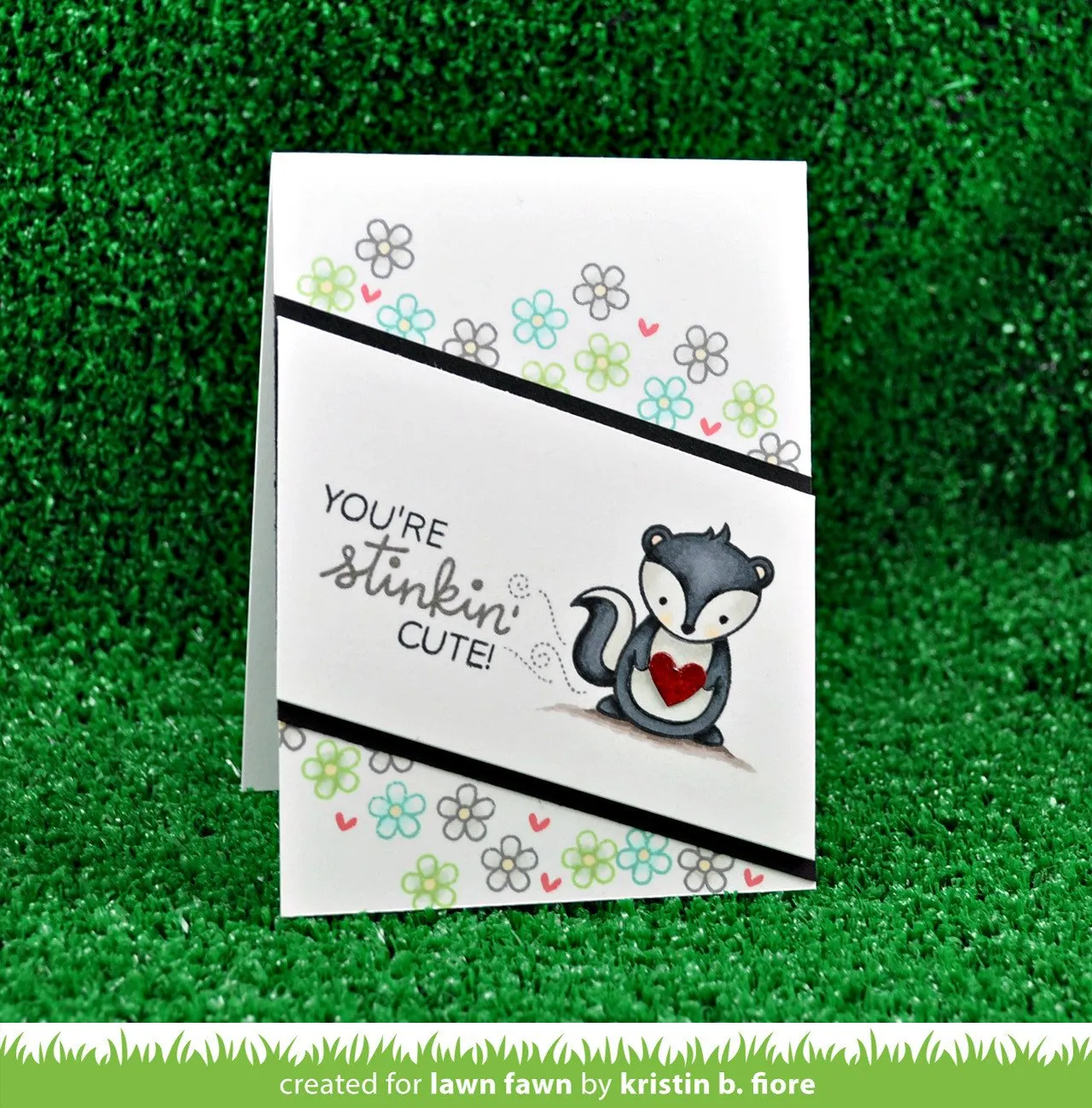 Lawn Fawn Stinkin Cute Stempelset Stinktier Herz