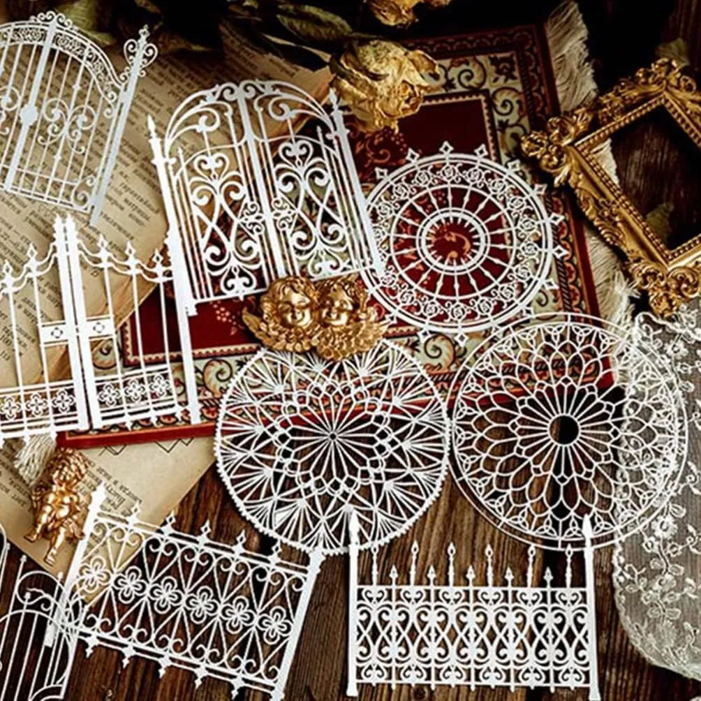 Ieebee Hollow Lace Deko Papier 10 Stück Garden Door
