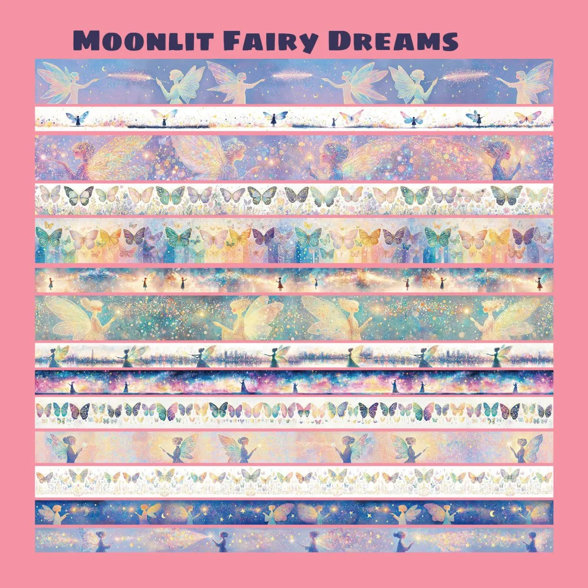 Ieebee Celestial Fairy Washitape 14 Rollen Mond Sterne