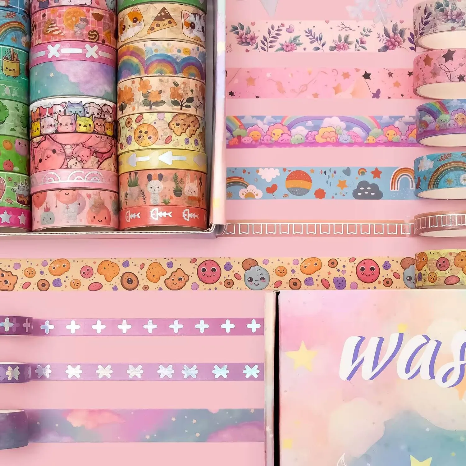 Ieebee Cartoon Party Washi Tape Set 50 Rollen Holografisch