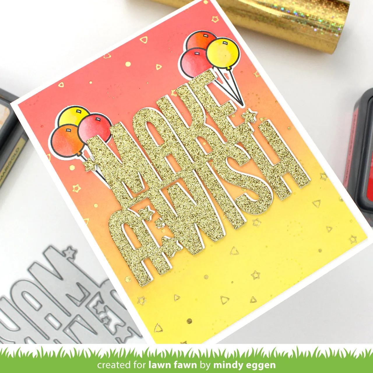 Lawn Fawn Confetti Background Hot Foil Platte 11x15cm