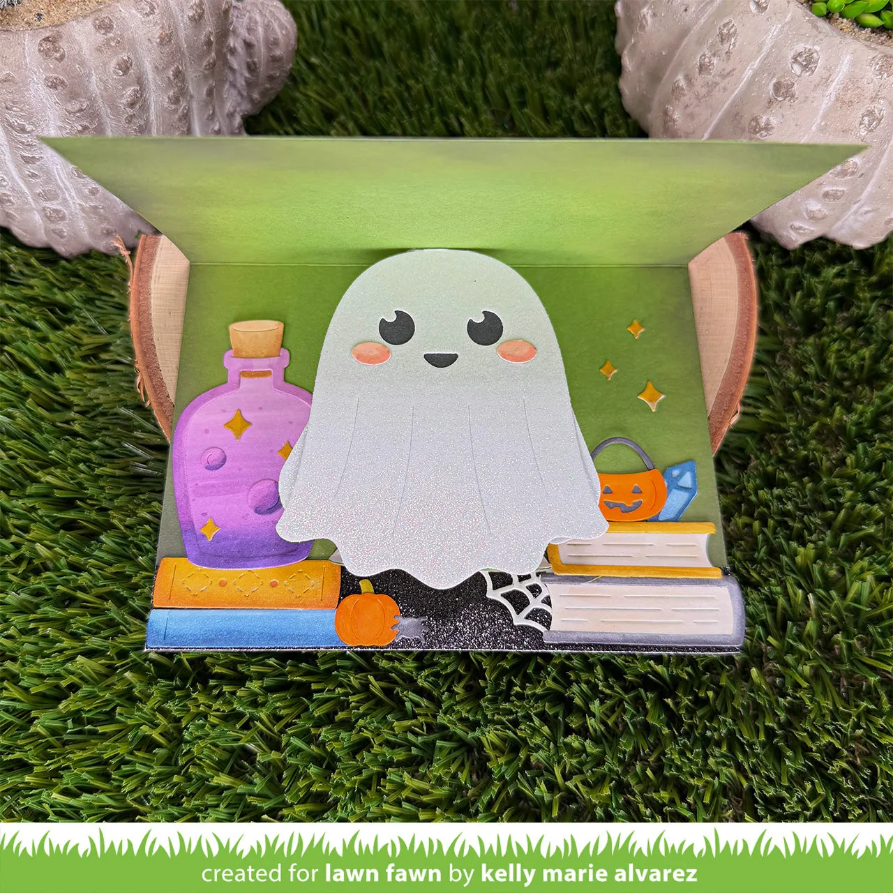 Lawn Fawn Big Hugs Ghost Stanze 4teilig Halloween