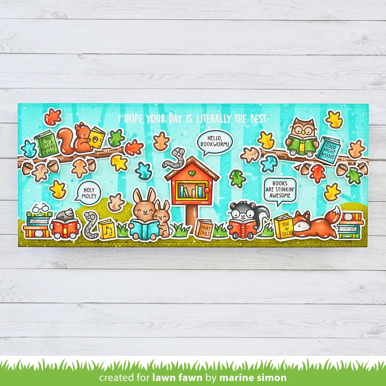 Lawn Fawn LF3486 Clear Stamps Waldbibliothek