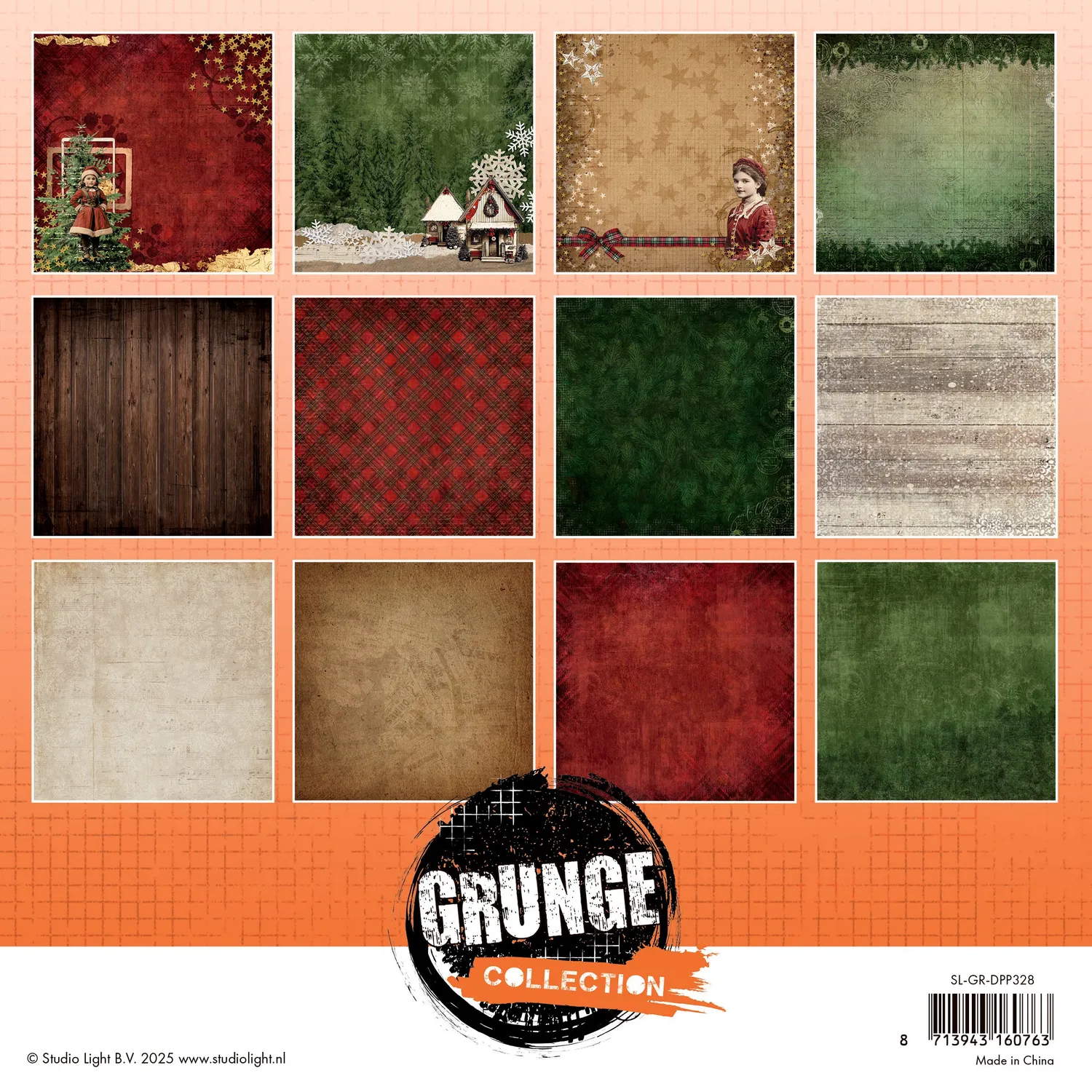 StudioLight Grunge Die-cut Paper Pad Background Papierblock 36Blatt