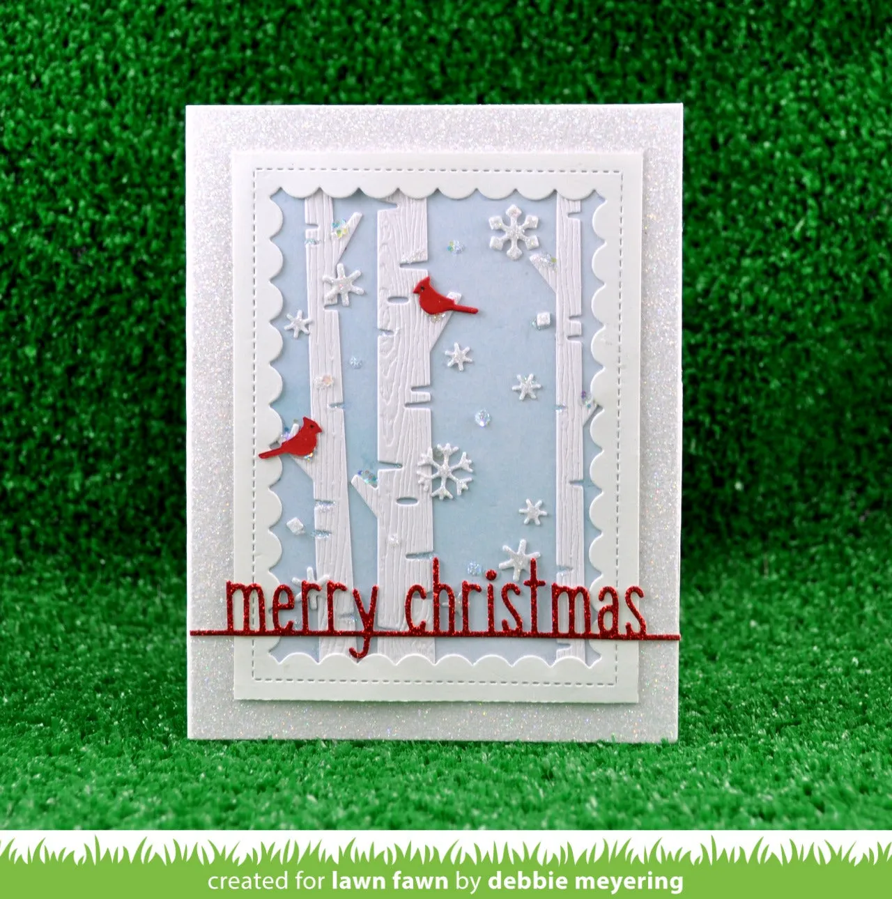 Lawn Fawn Merry Christmas Line Border Stanzschablone