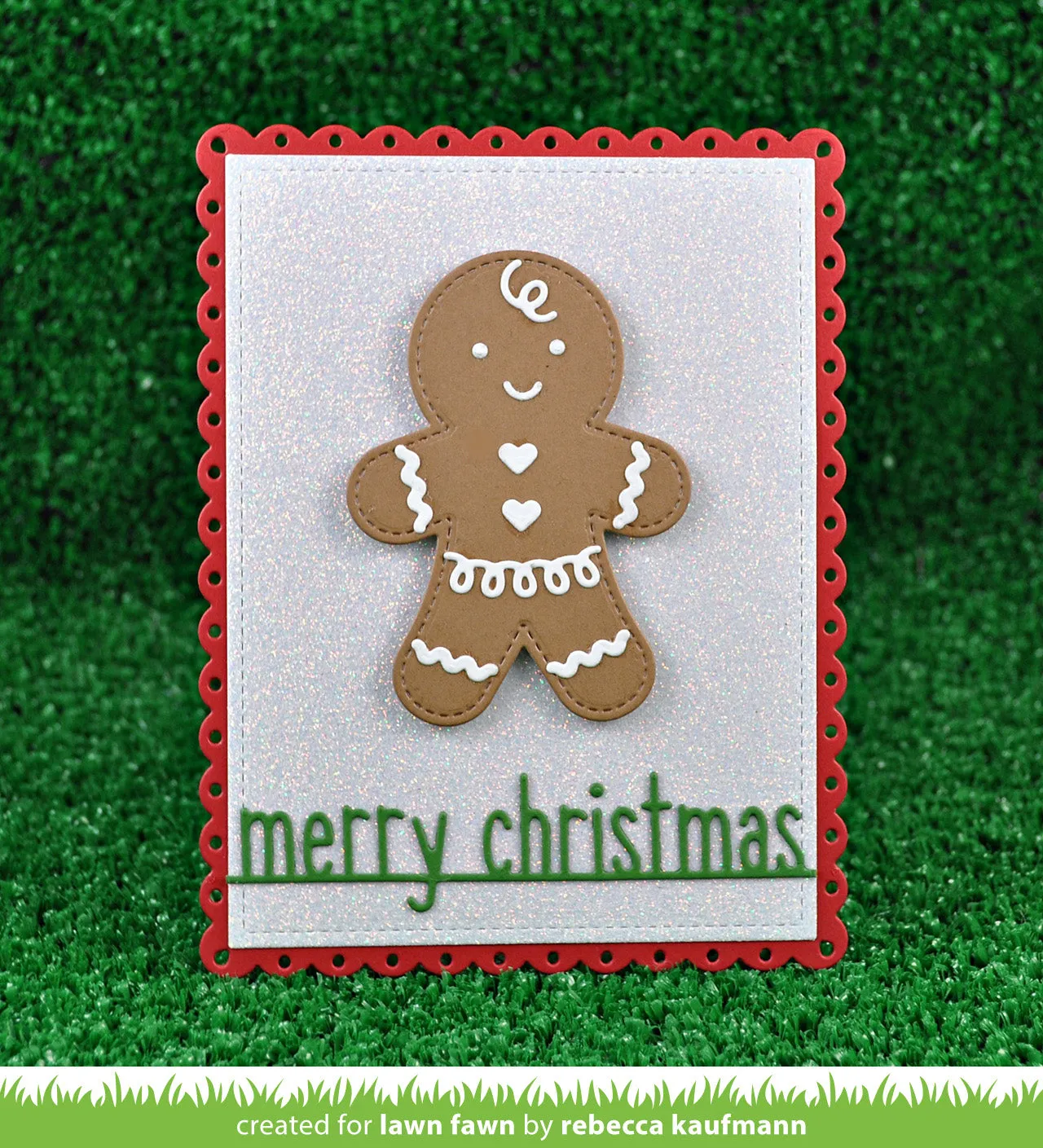 Lawn Fawn Merry Christmas Line Border Stanzschablone