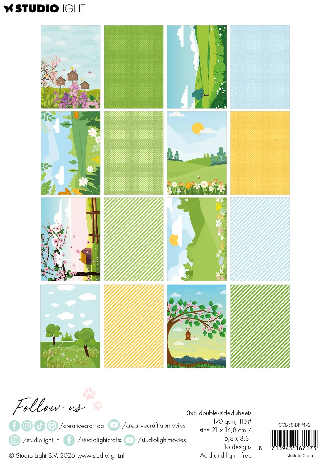 Creative Craftlab Essentials How's It Growing Designer Paper Pad A5