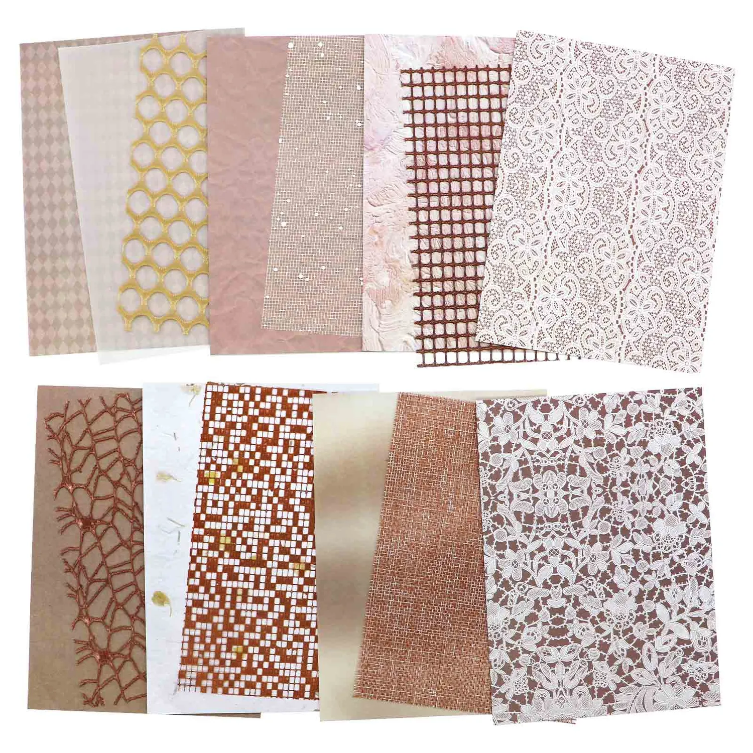 Ieebee Textured Aesthetic Scrapbookpapier 15-teilig