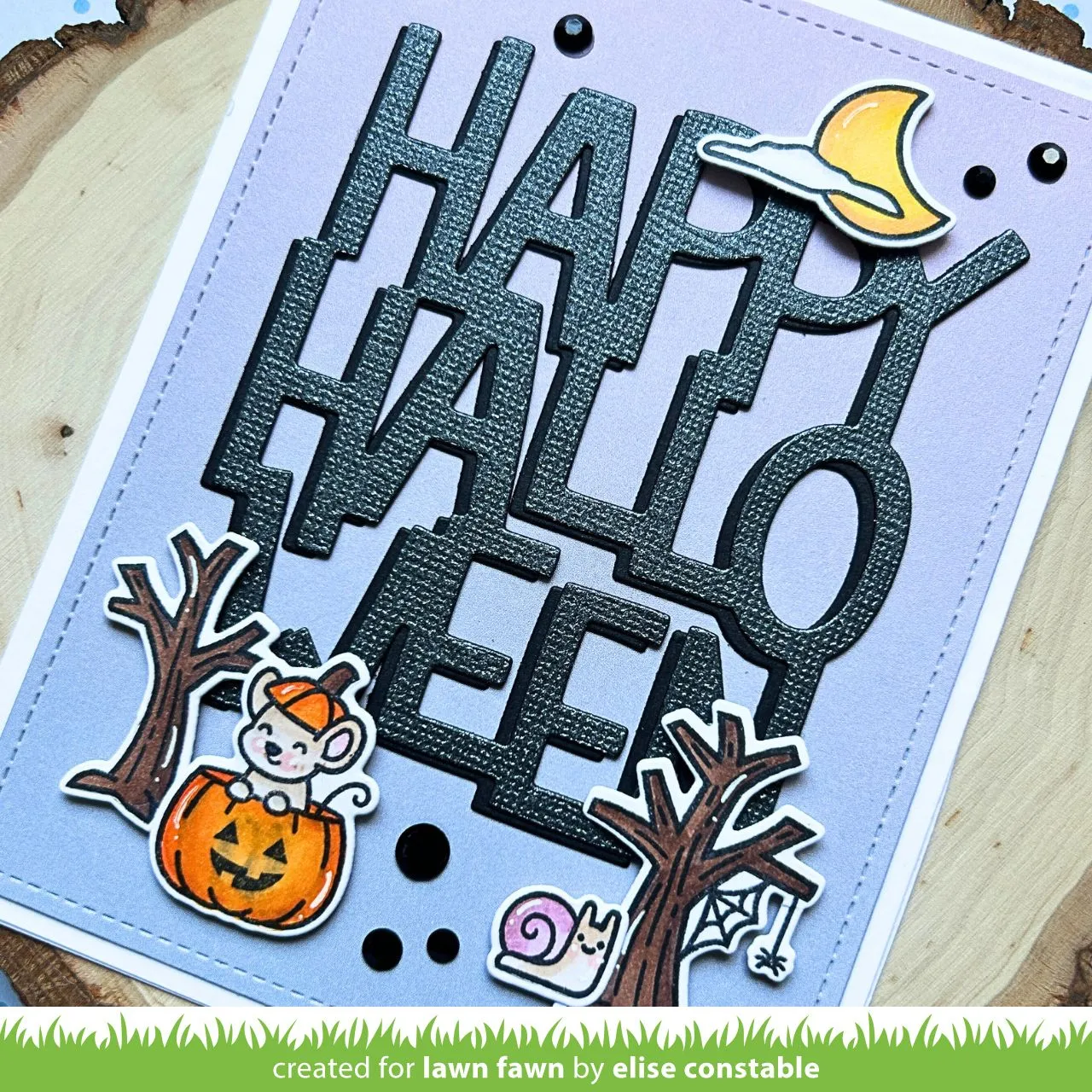 Lawn Fawn Lawn Cuts Giant Happy Halloween Portrait Stanze