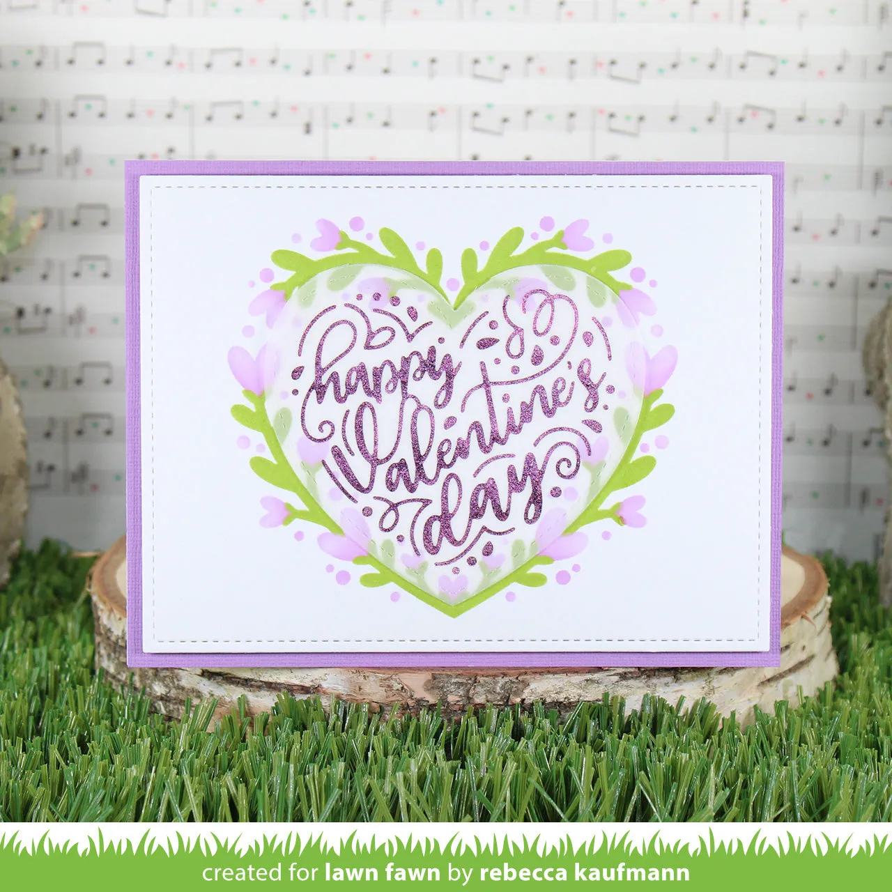 Lawn Fawn Foiled Sentiments Happy Valentines Heißfolie