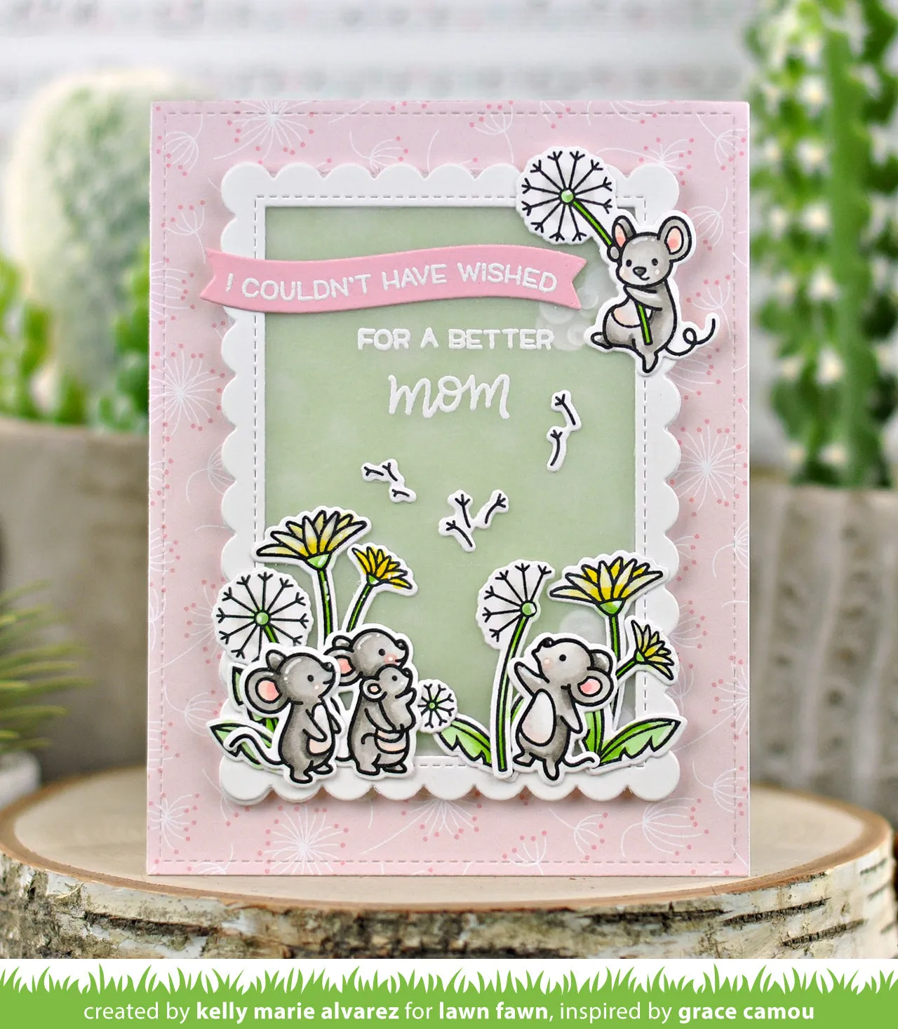 Lawn Fawn Dandy Day Clear Stamps Mäuse Pusteblume