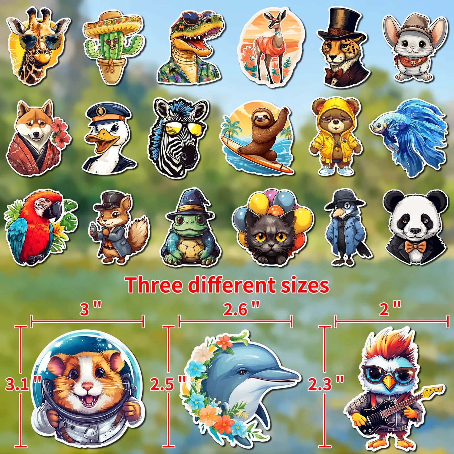 Ieebee Jungle Adventure Sticker Set 160 Stk. wasserfest