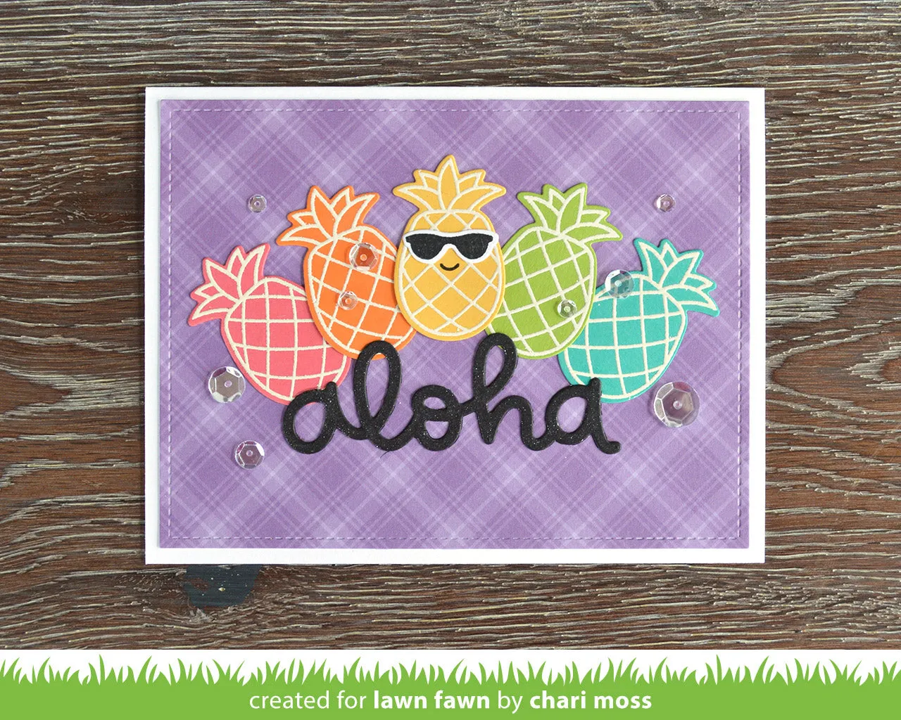 Lawn Fawn Lawn Cuts Scripty Aloha Stanzschablone Schriftzug