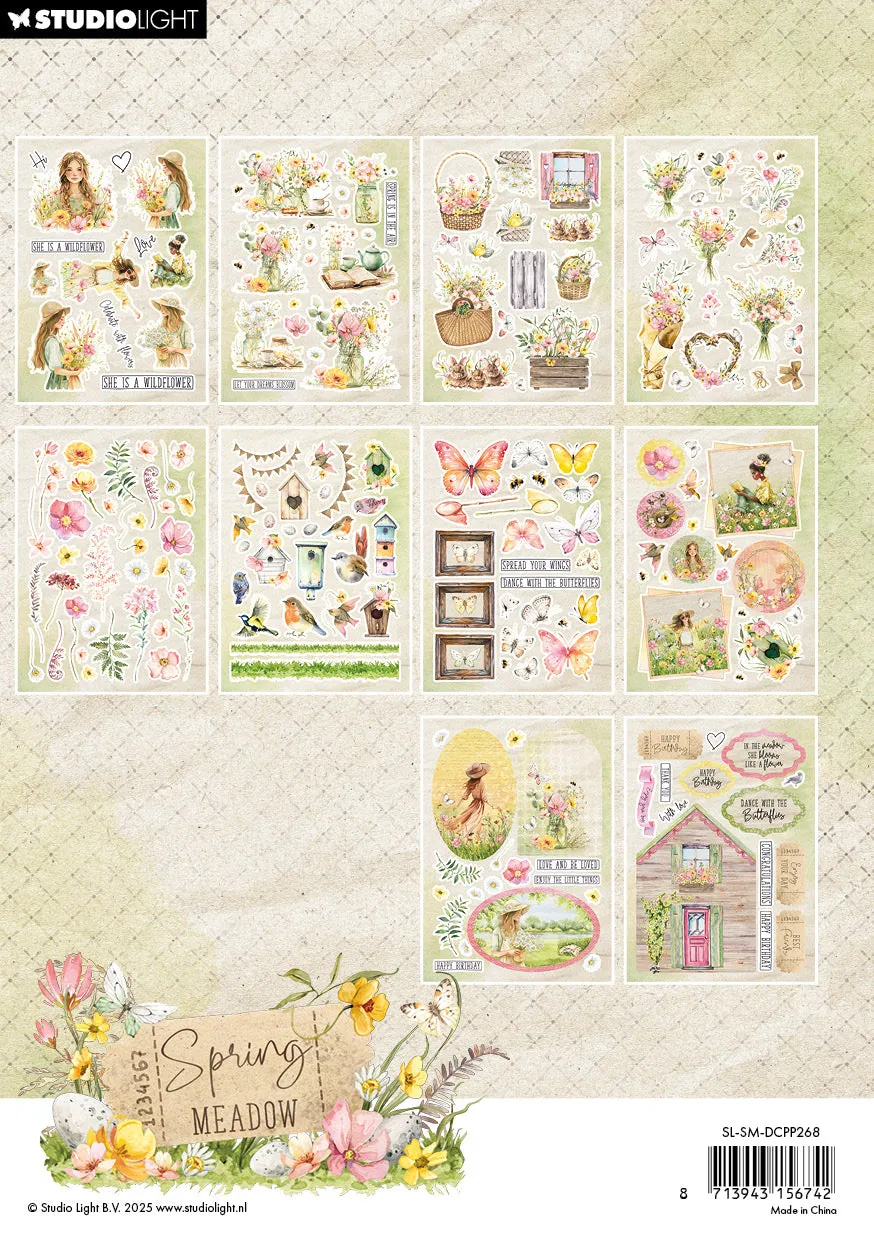 Studio Light Spring Meadow Papier-Elemente Die-cut Block A5