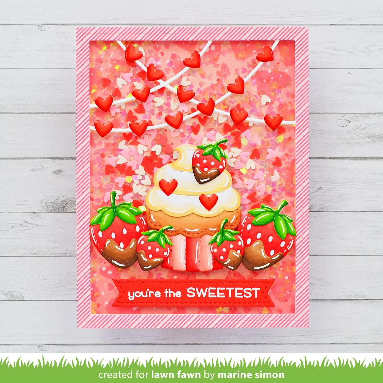 Lawn Fawn Lawn Cuts Stitched Cupcake Stanzschablone Geburtstag