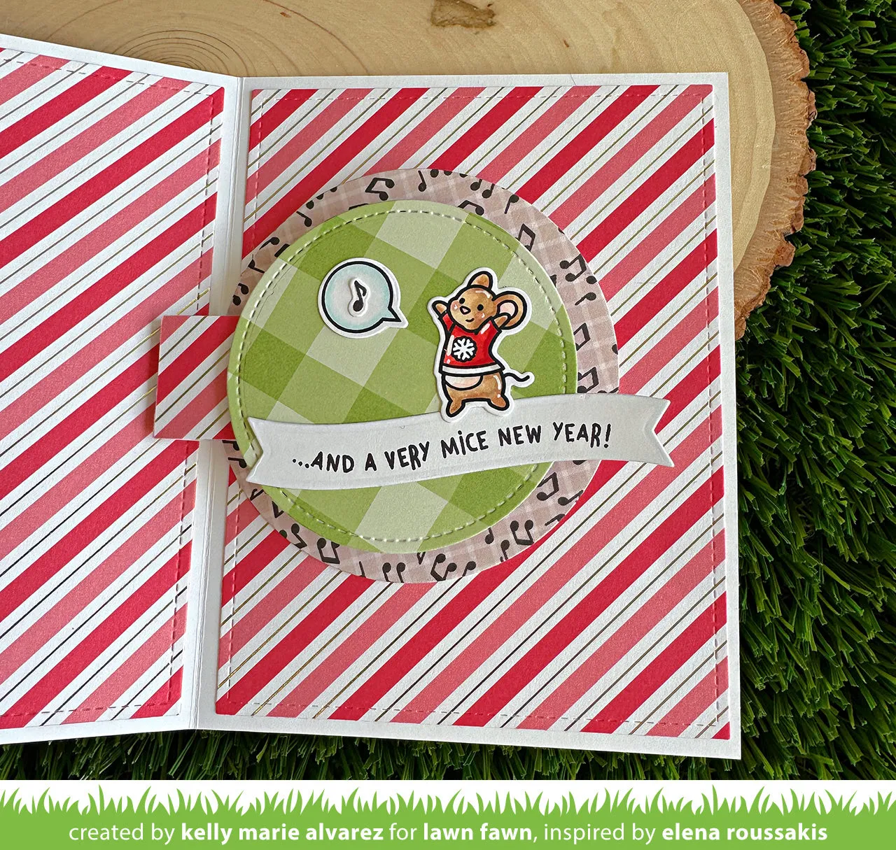 Lawn Fawn Candy Cane Lane Petite Papierblock 6x6 36 Blatt