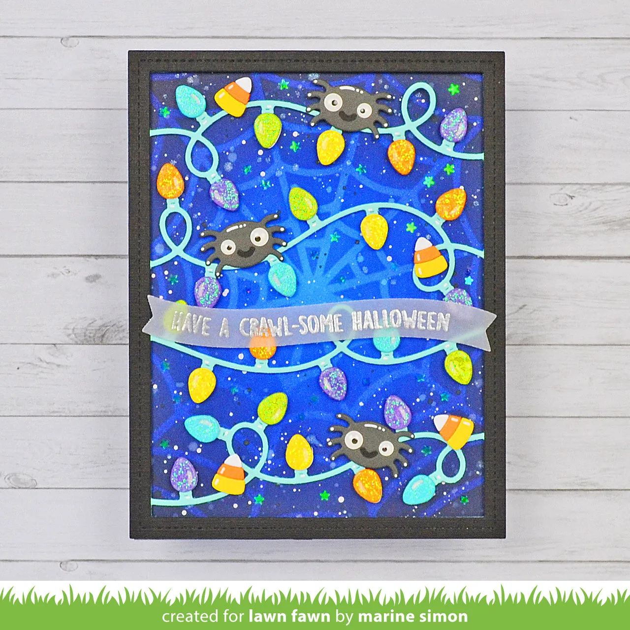 Lawn Fawn String Lights Backdrop Stanzschablonen Licht