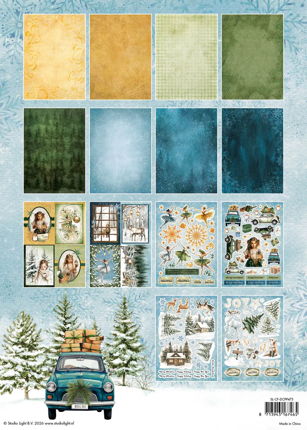 Studio Light Christmas Forest Die-cut Papierblock 28 Blatt