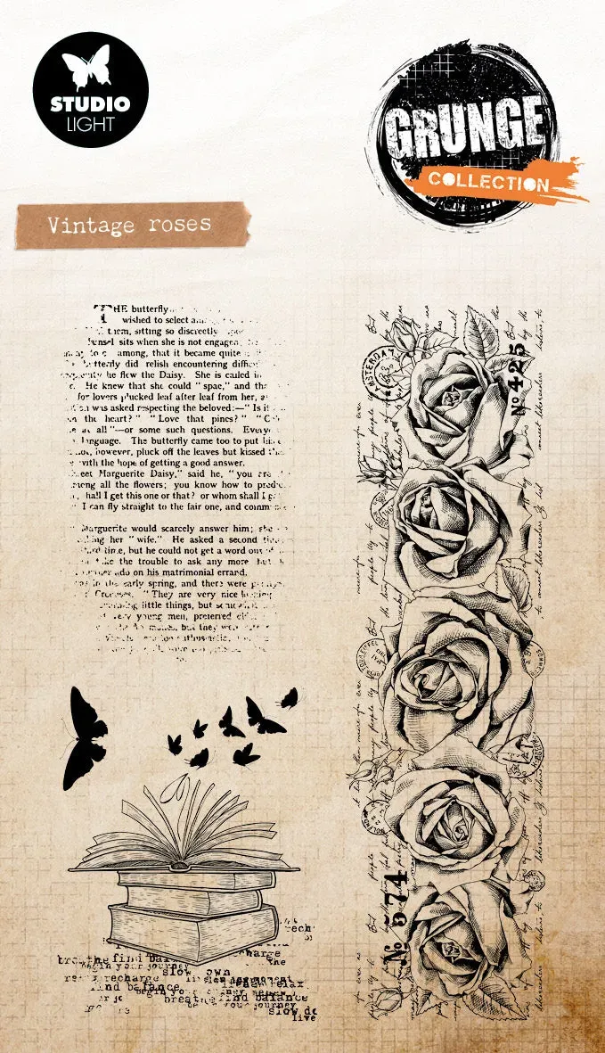StudioLight Grunge Vintage Roses Klarsichtstempel Rosen