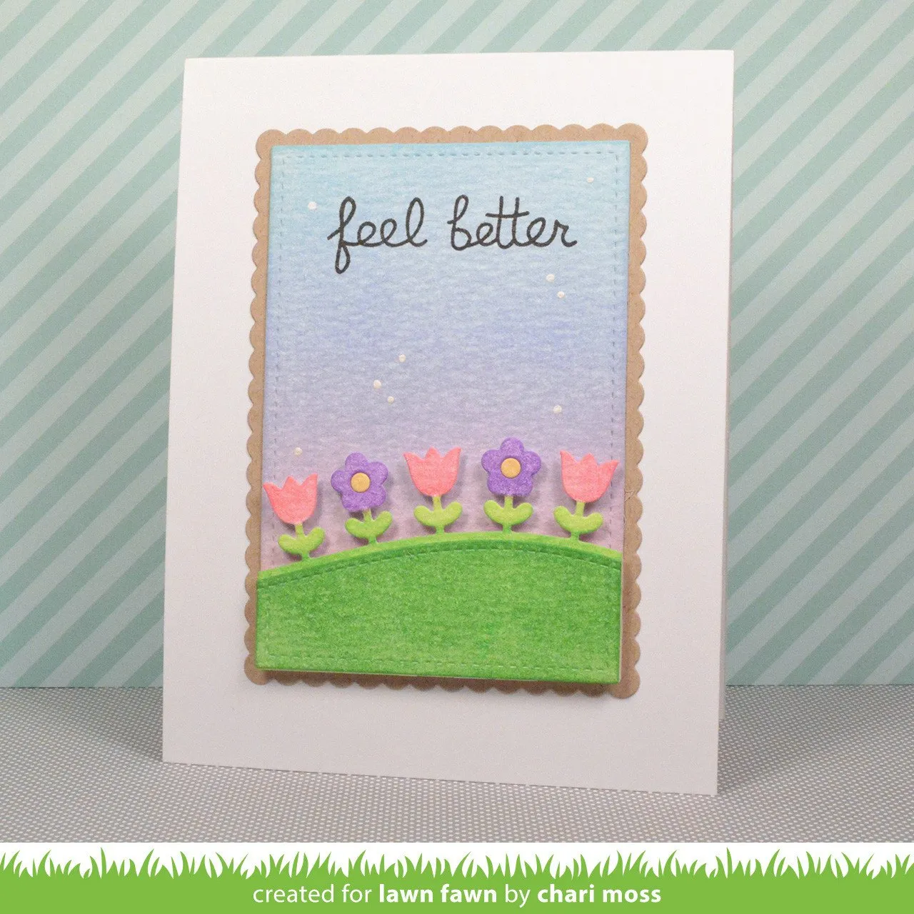 Lawn Fawn Flower Border Lawn Cuts Stanzschablone 15 cm