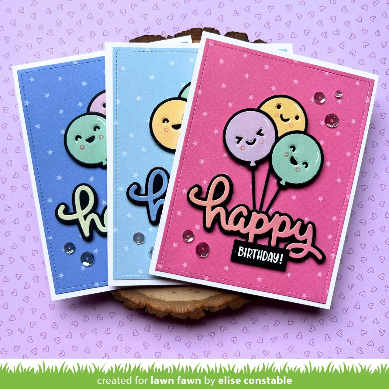Lawn Fawn Scripty Happy Outline Add-On Stanze Kontur