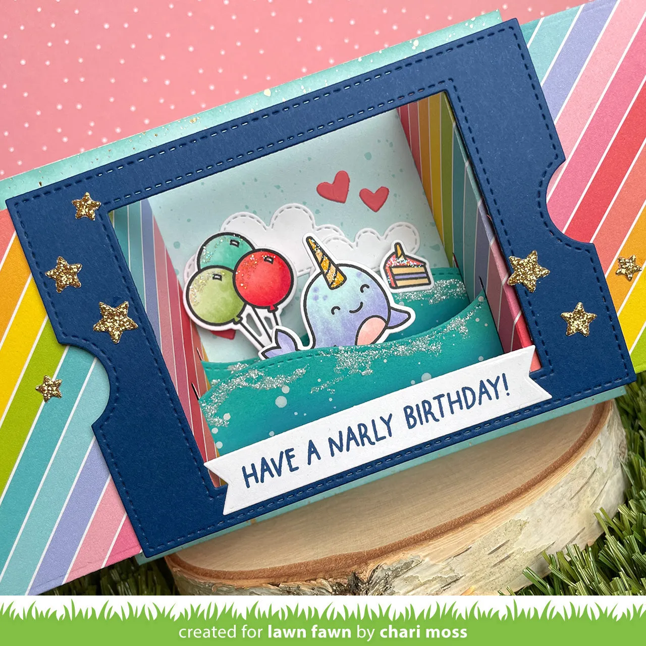 Lawn Fawn You're So Narly Stempelset Narwal LF3297