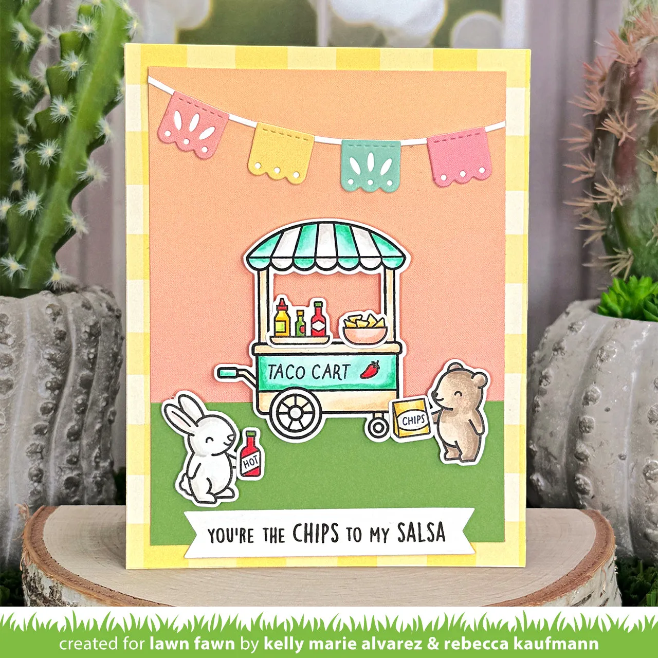 Lawn Fawn Treat Cart Tacos Stempelset Sentiments Mini
