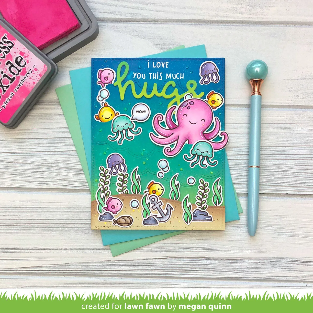 Lawn Fawn Scripty Hugs Stanzschablone Schriftzug